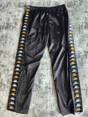 Kappa Black Gold Track Suit Draw String Jogging Pants